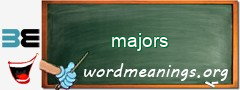 WordMeaning blackboard for majors